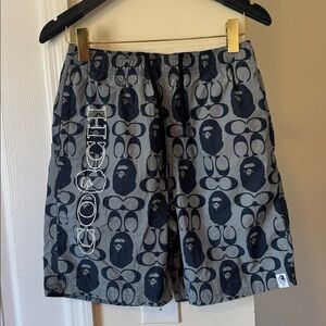 BAPE x Coach shorts